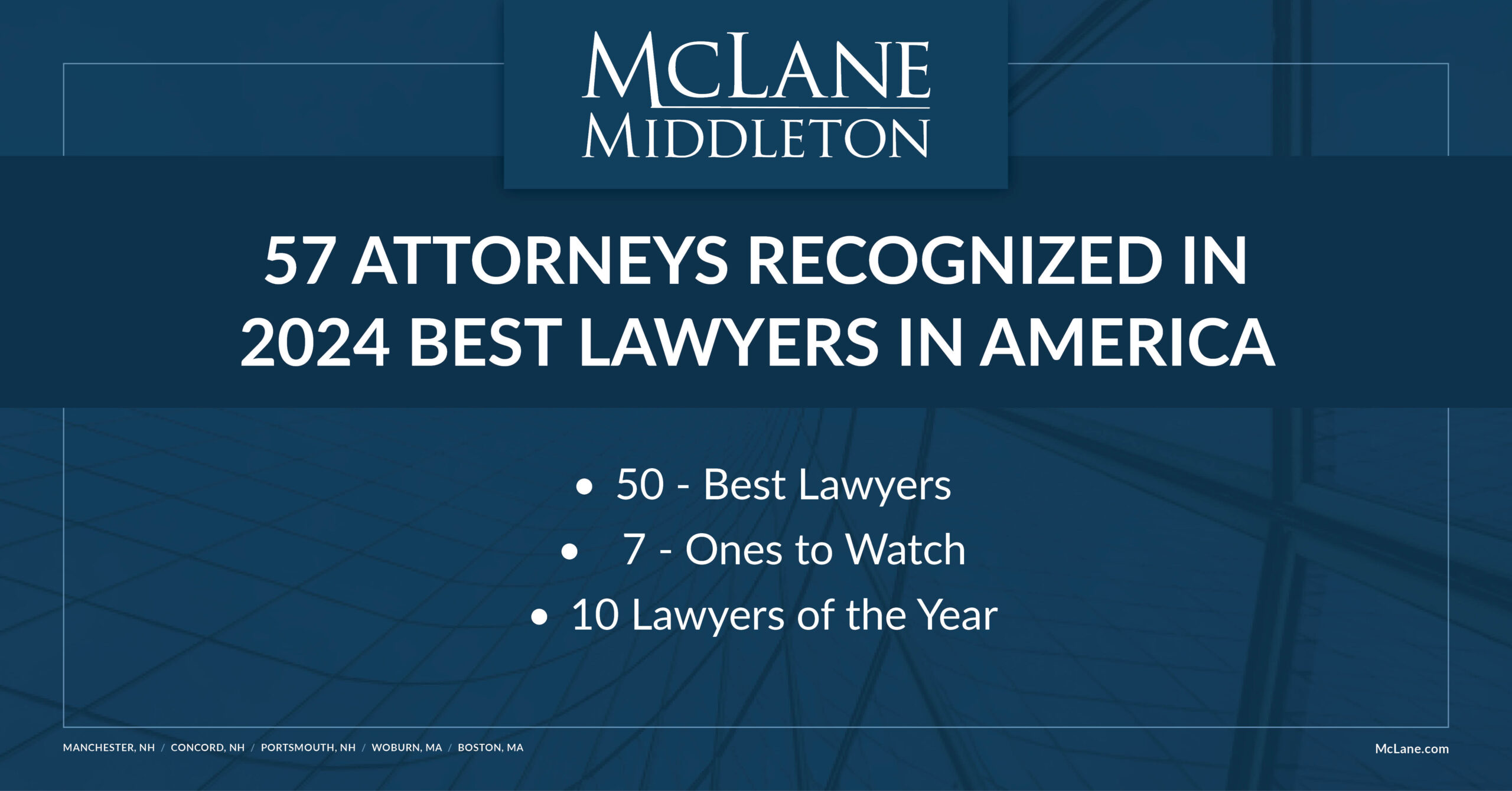 57 Attorneys from McLane Middleton Recognized in 2024 Best Lawyers in