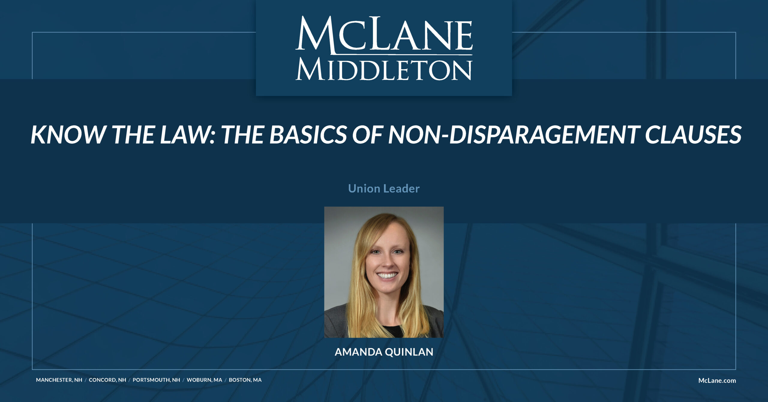 The Basics of Non-Disparagement Clauses - McLane Middleton