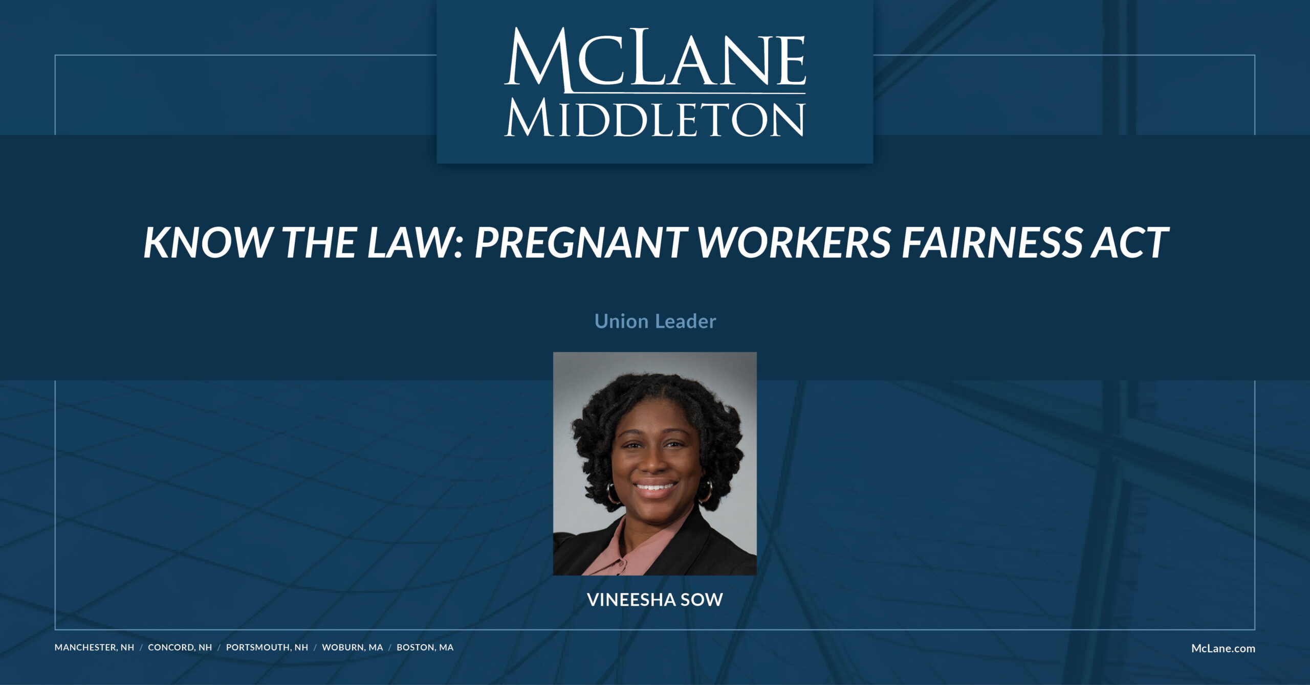 Know the Law Pregnant Workers Fairness Act McLane Middleton